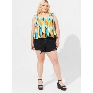 Torrid Colorful Smoked Blouse